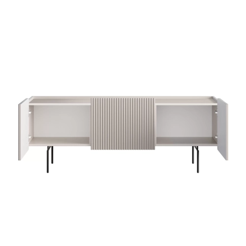 Szafka RTV Malmi 150 cm - kaszmir / czarne nóżki
